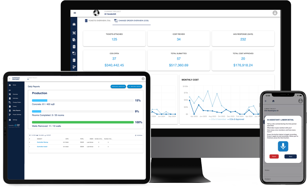 TracFlo daily reports overview